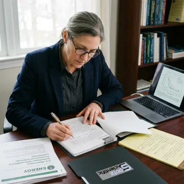 Consultant reviewing a federal research proposal