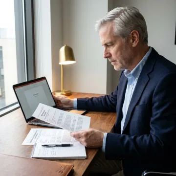 Consultant reviewing a federal research proposal draft