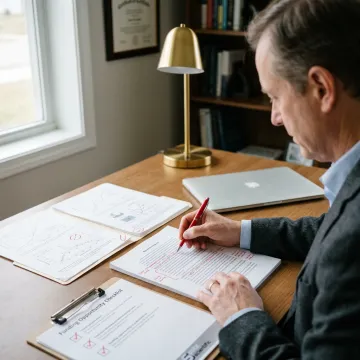 Consultant reviewing a federal research proposal draft