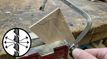 Spyral round wire saw blade showing 360-degree spiral tooth cutting design