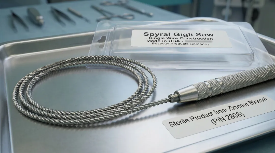 Spyral wire saw blade 360-degree multi-directional cutting design close-up product photo