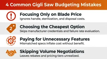 Four common Gigli saw procurement budgeting mistakes to avoid infographic