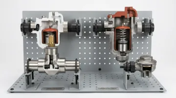 Industrial steam trap body materials cast iron stainless steel comparison cross-section