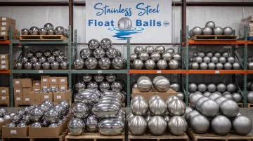 Stainless steel float balls inventory in various sizes and finishes
