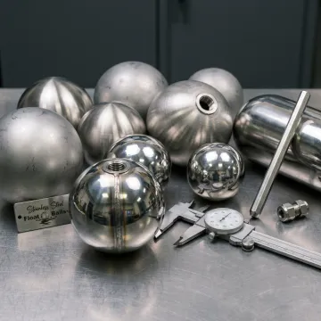 Threaded stainless steel float balls with fittings
