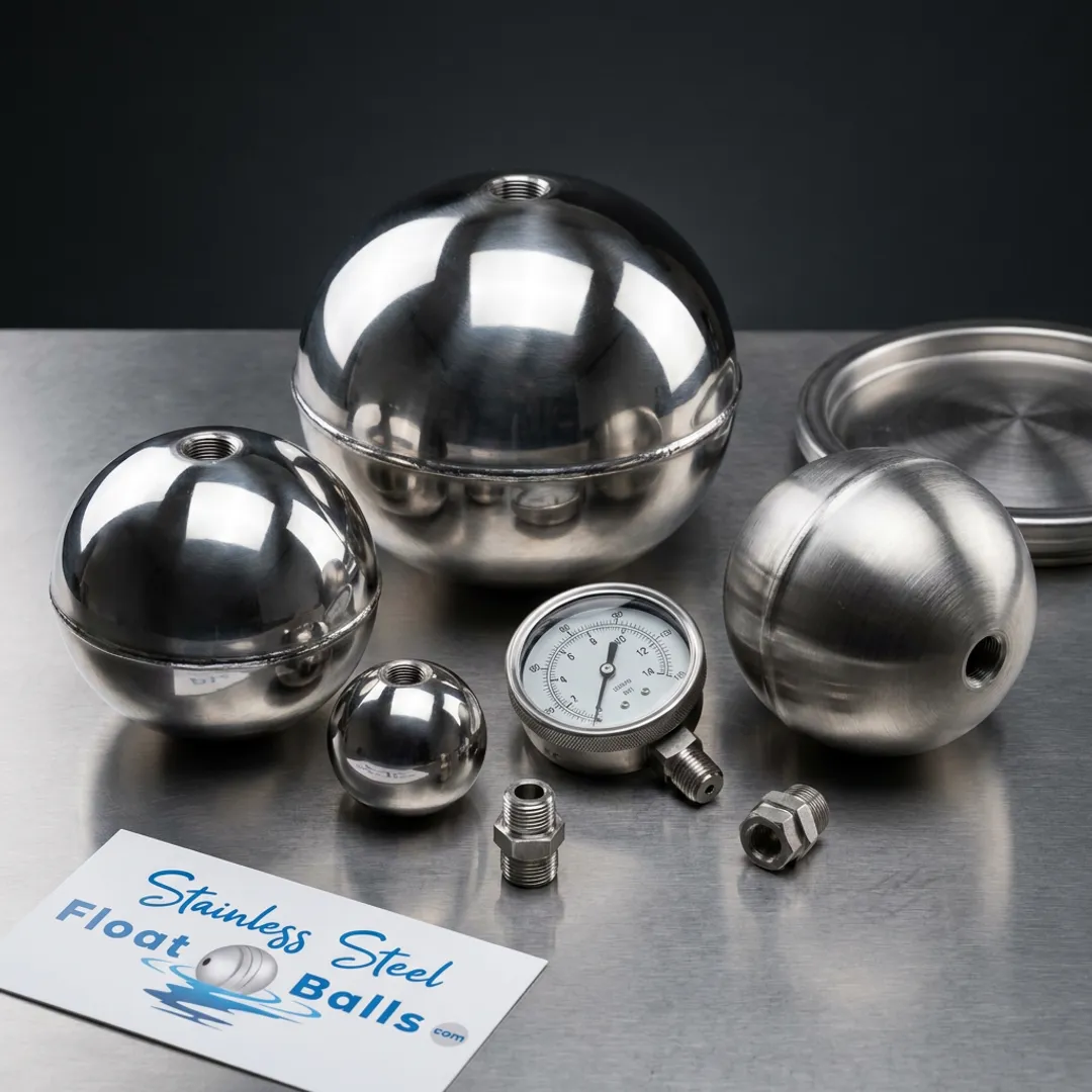 Pressure-tested stainless steel float balls