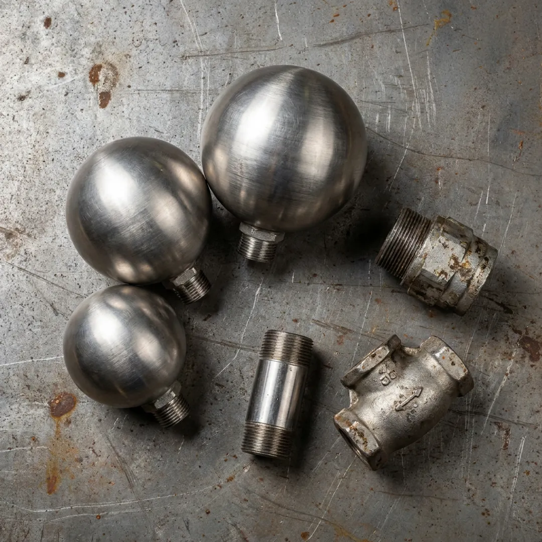 316 stainless steel float balls in industrial liquid system
