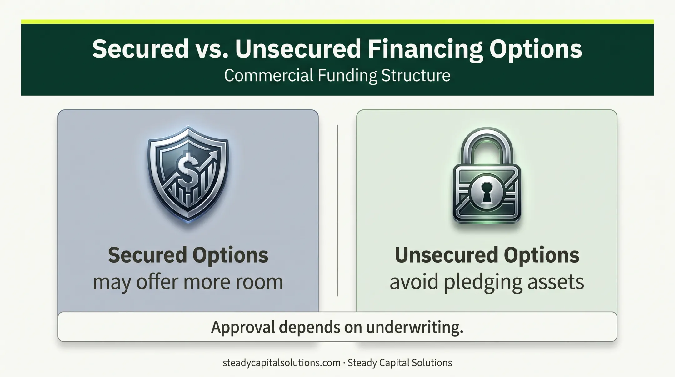 Secured versus unsecured seasonal business financing comparison