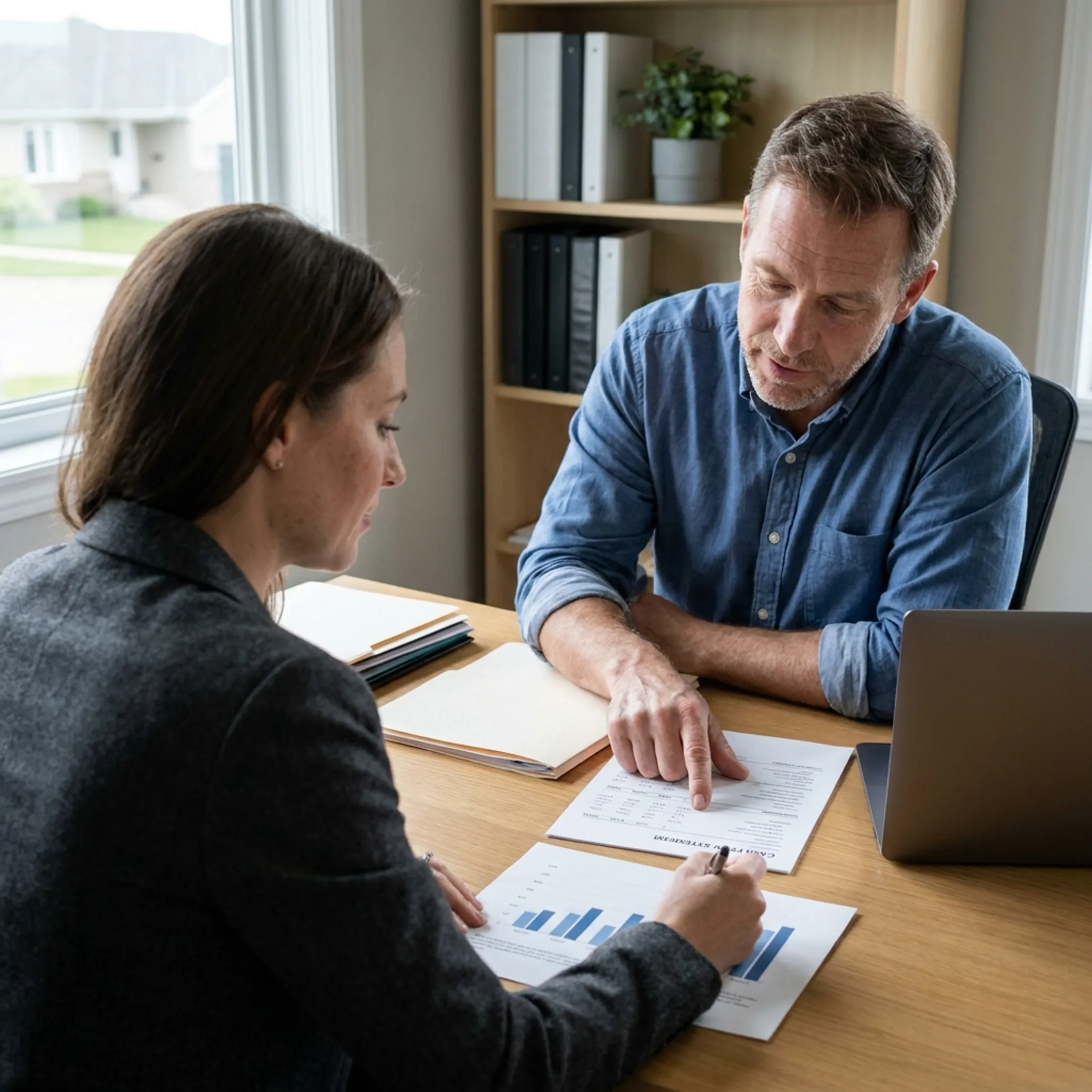Business owner discussing working capital funding