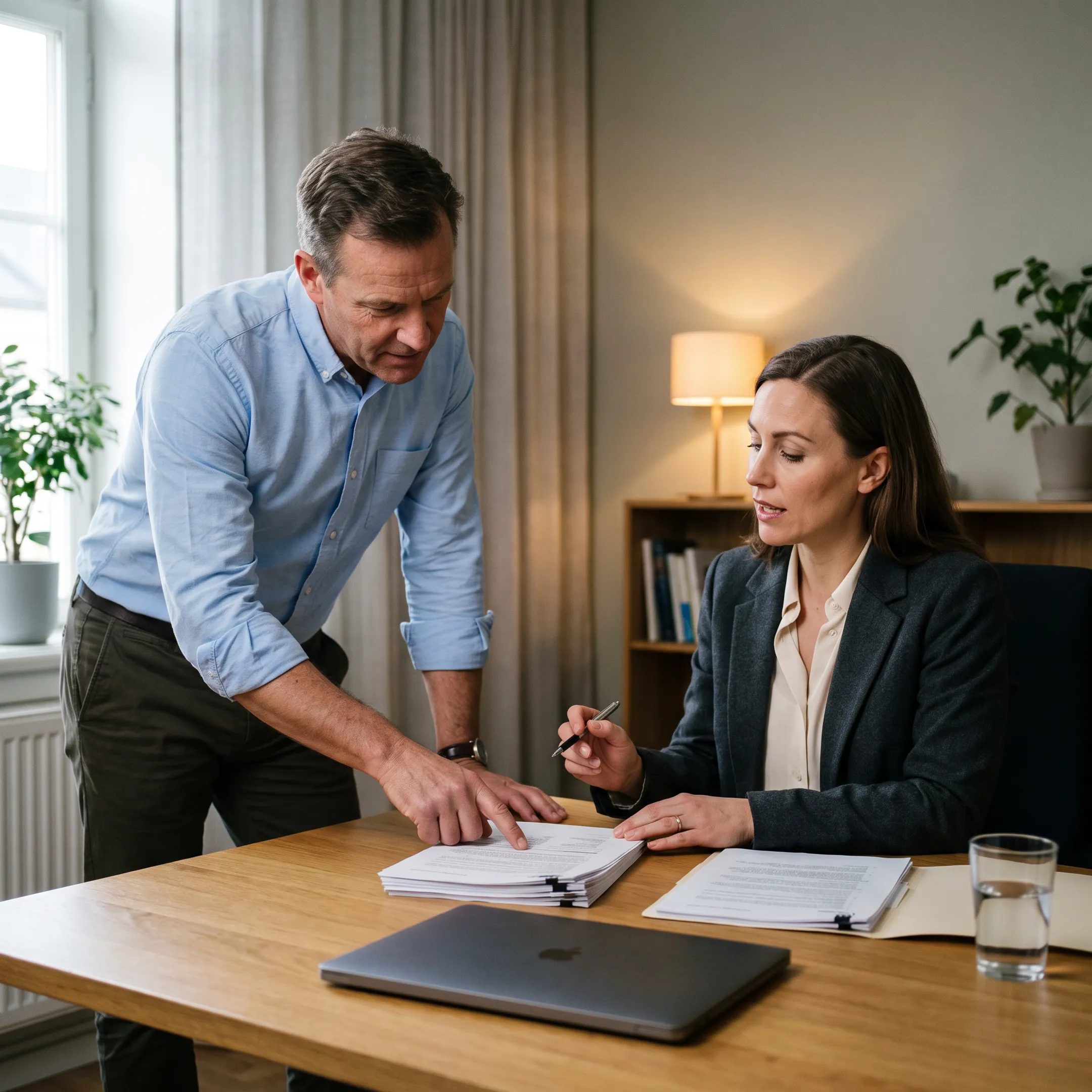 Business owner reviewing financing options with an advisor