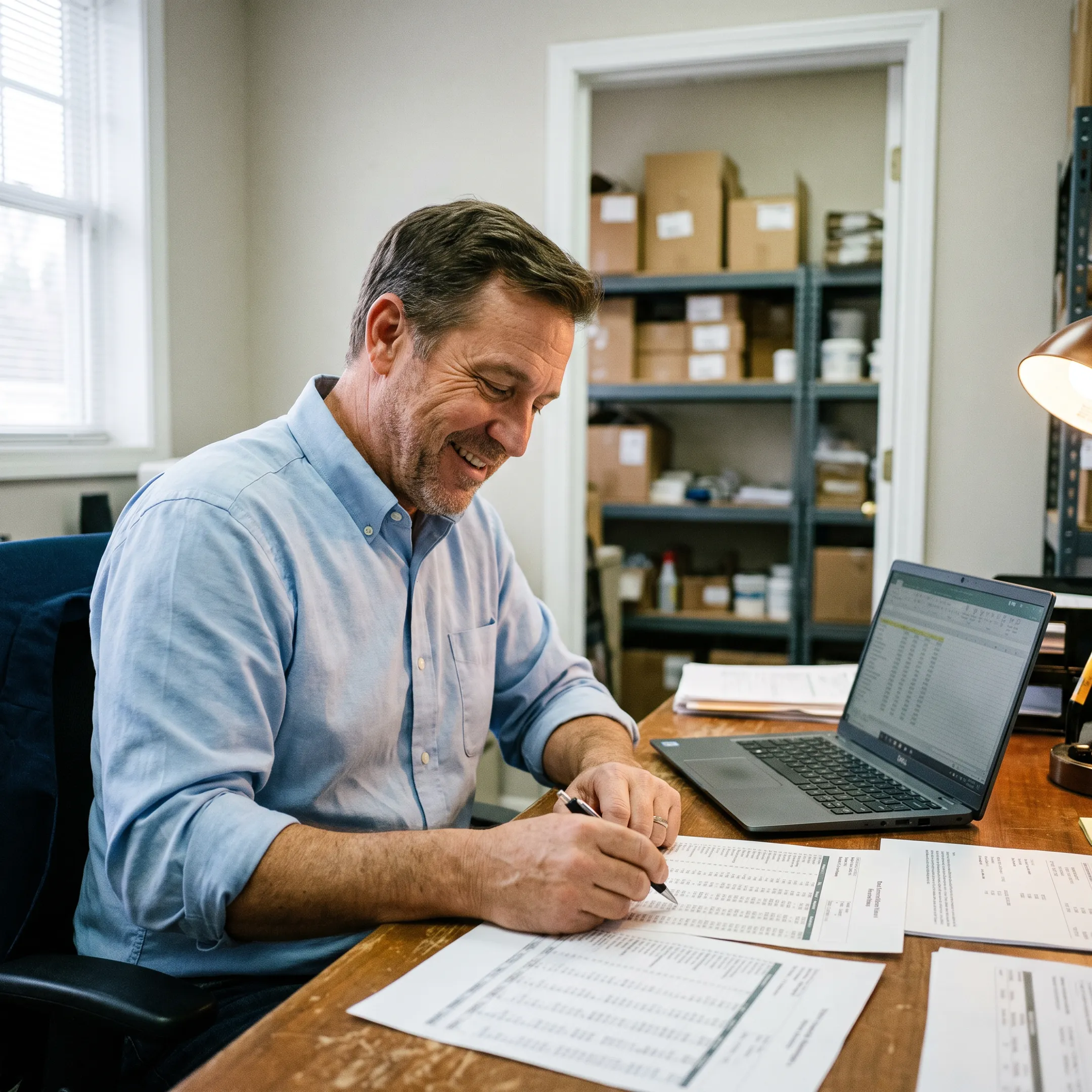 Business owner using revenue-based financing for working capital