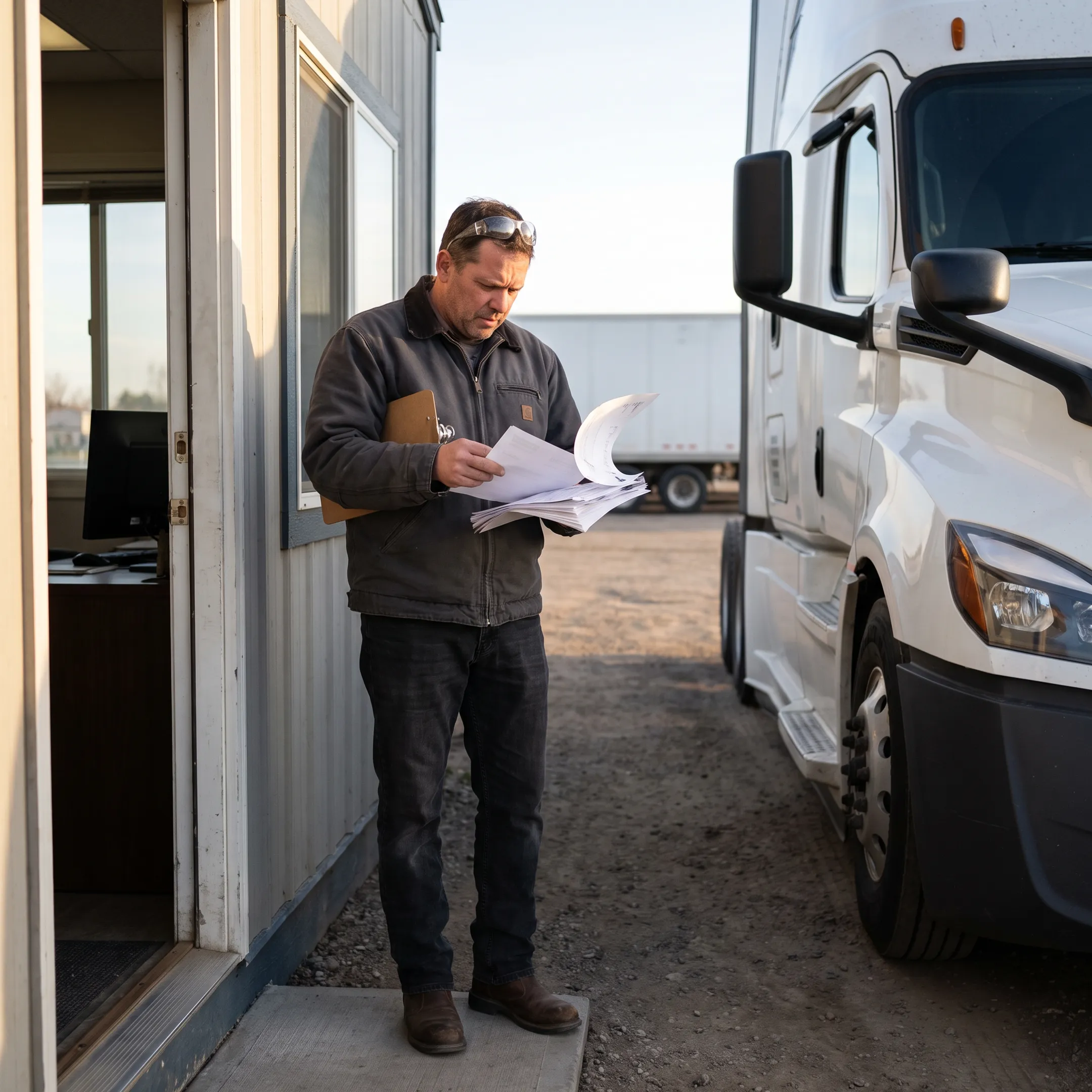 Trucking company receiving working capital against freight invoices