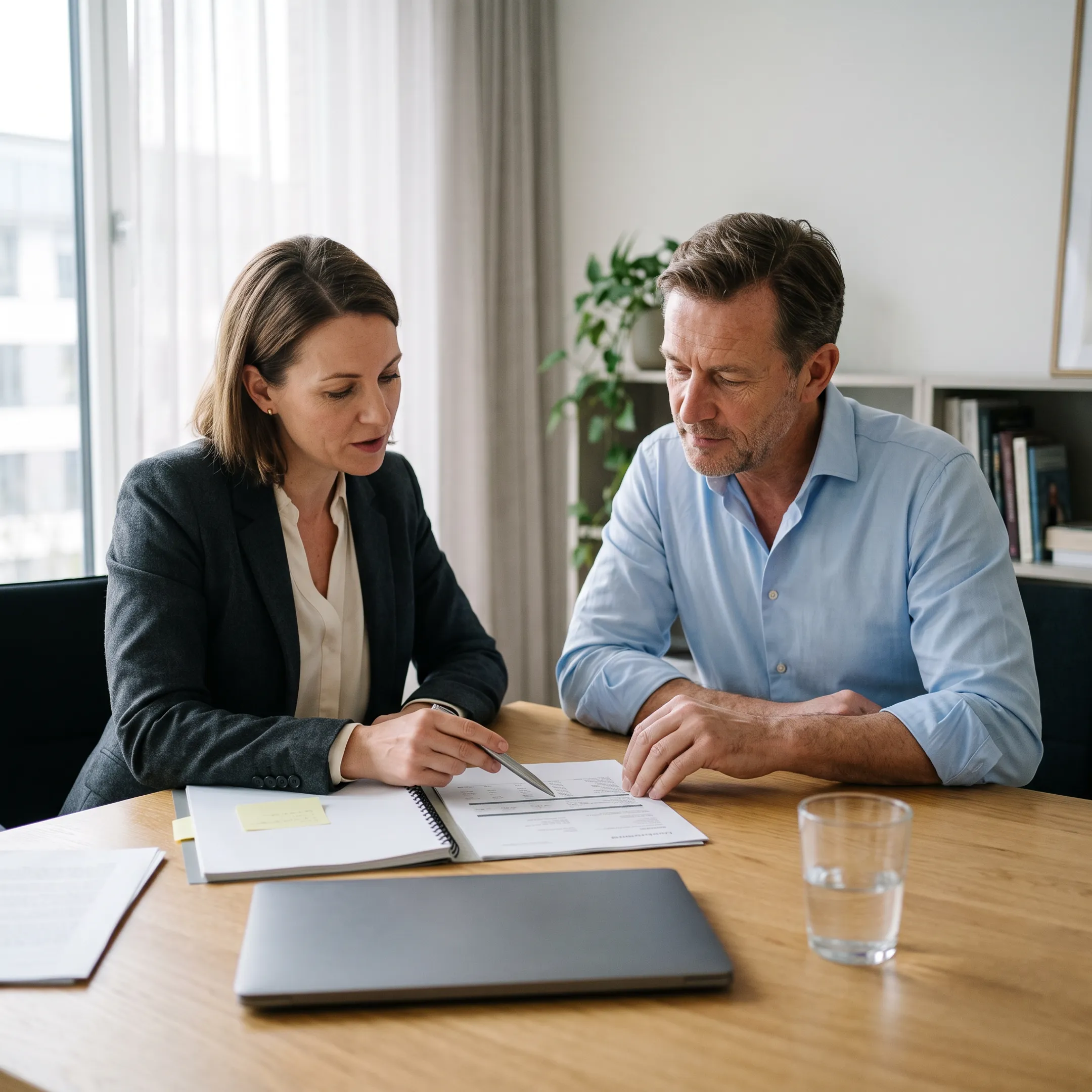 Business owner reviewing growth financing options with an advisor