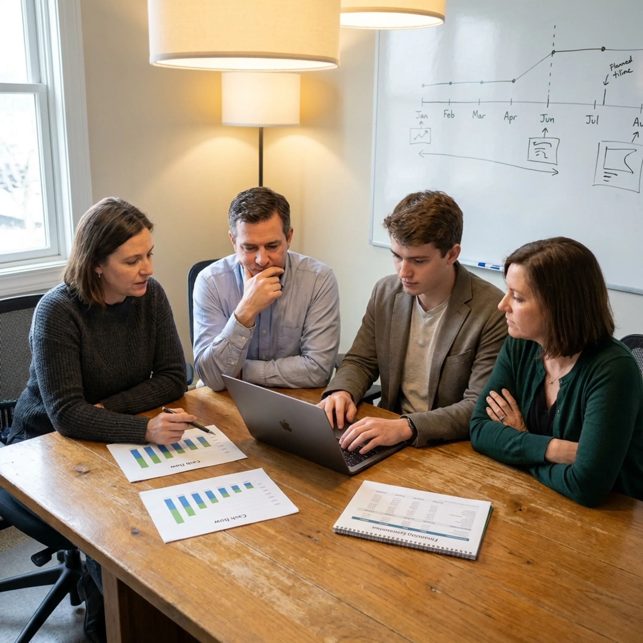 SaaS team discussing working capital and business growth financing