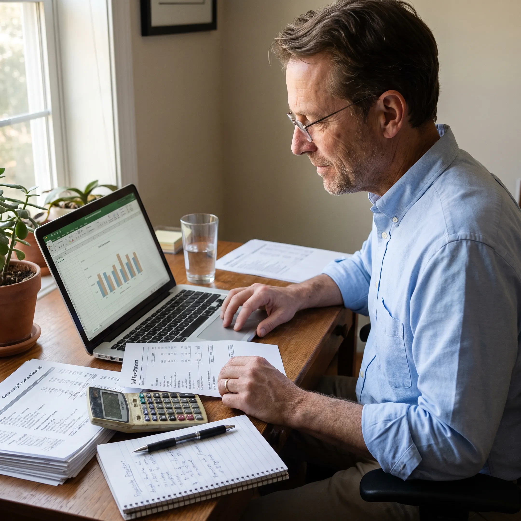 Business owner planning cash flow and growth financing