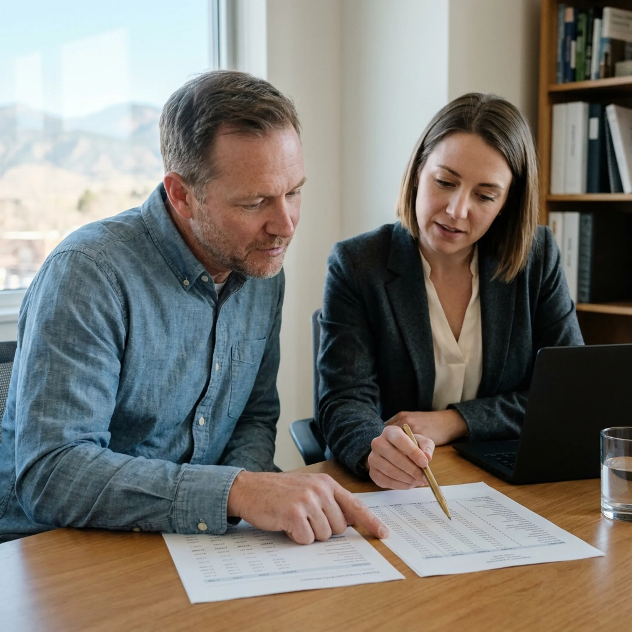 Utah small business owner reviewing financing options with an advisor