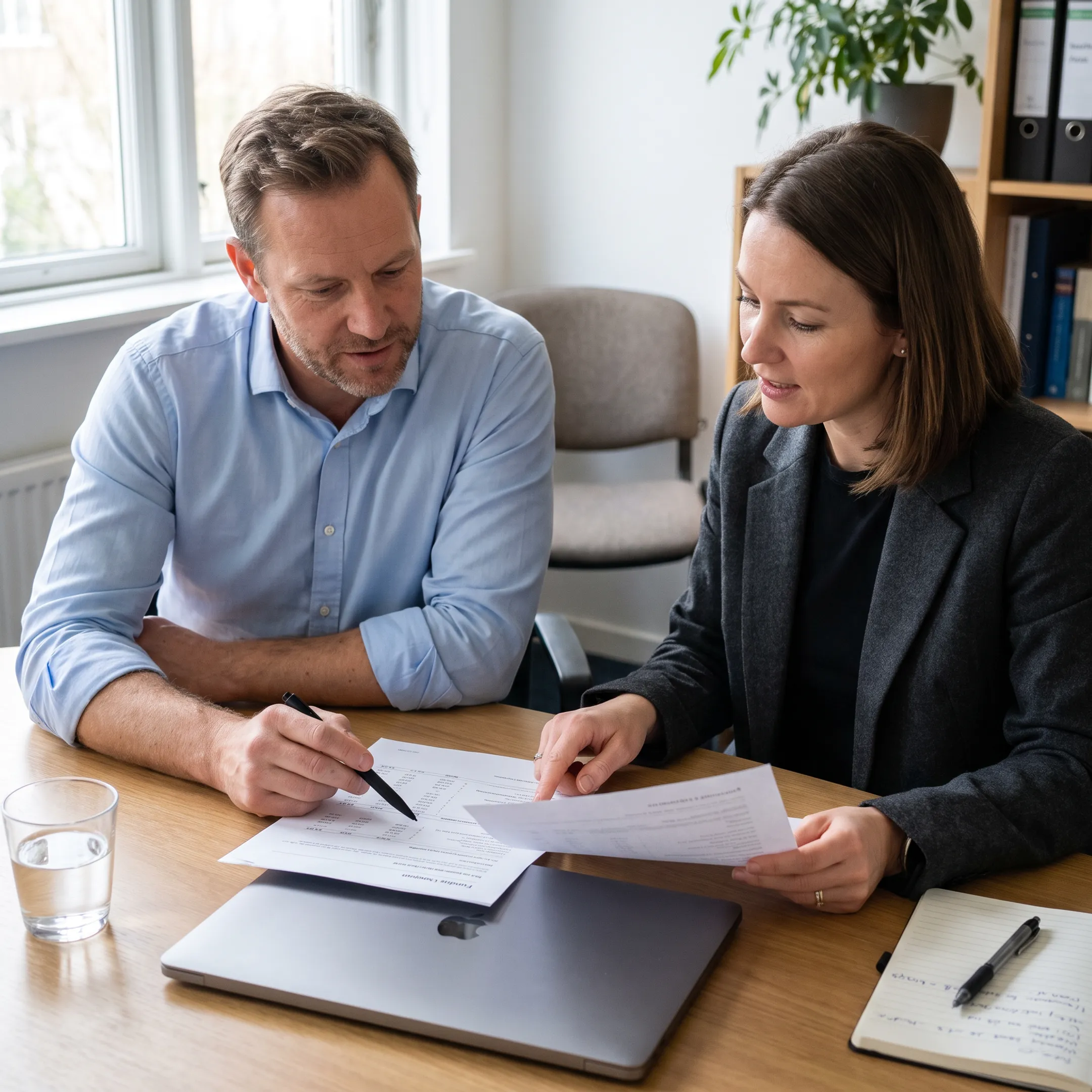 Business owner reviewing alternative financing options with an advisor