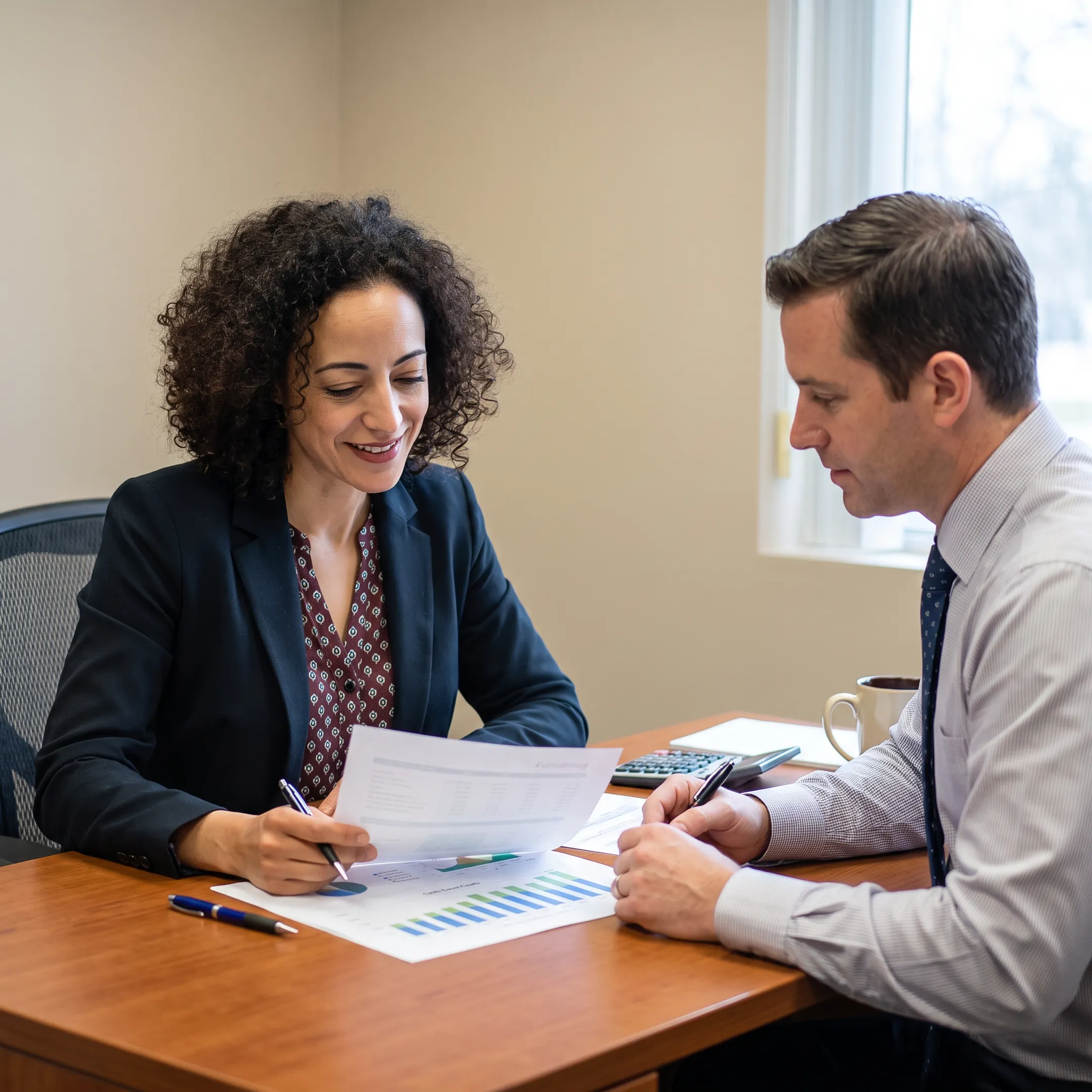 Michigan small business owner reviewing financing options with an advisor