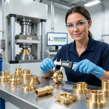 Precision brass components being manufactured with powder metal technology