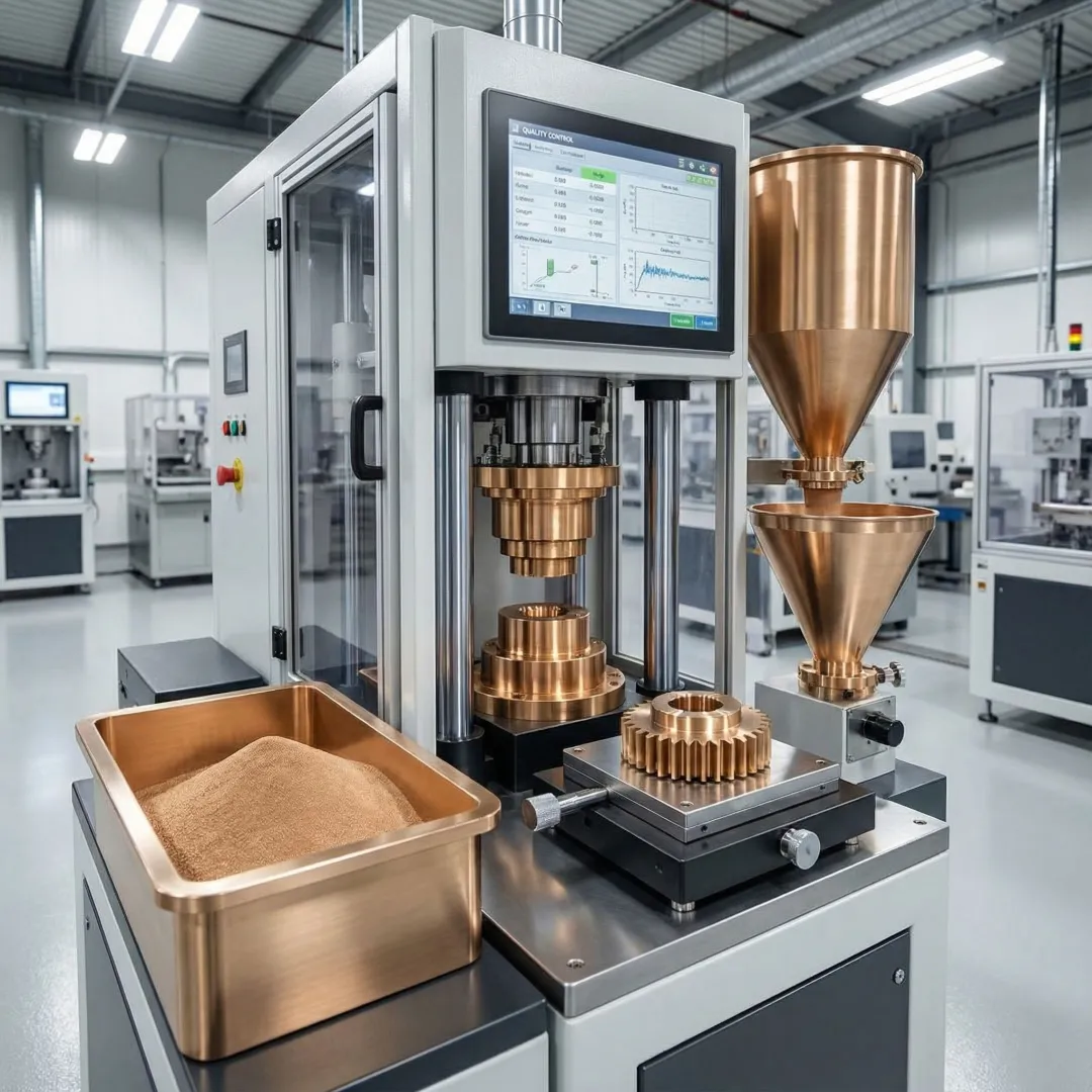 Advanced powder metal fabrication equipment manufacturing precision bronze parts