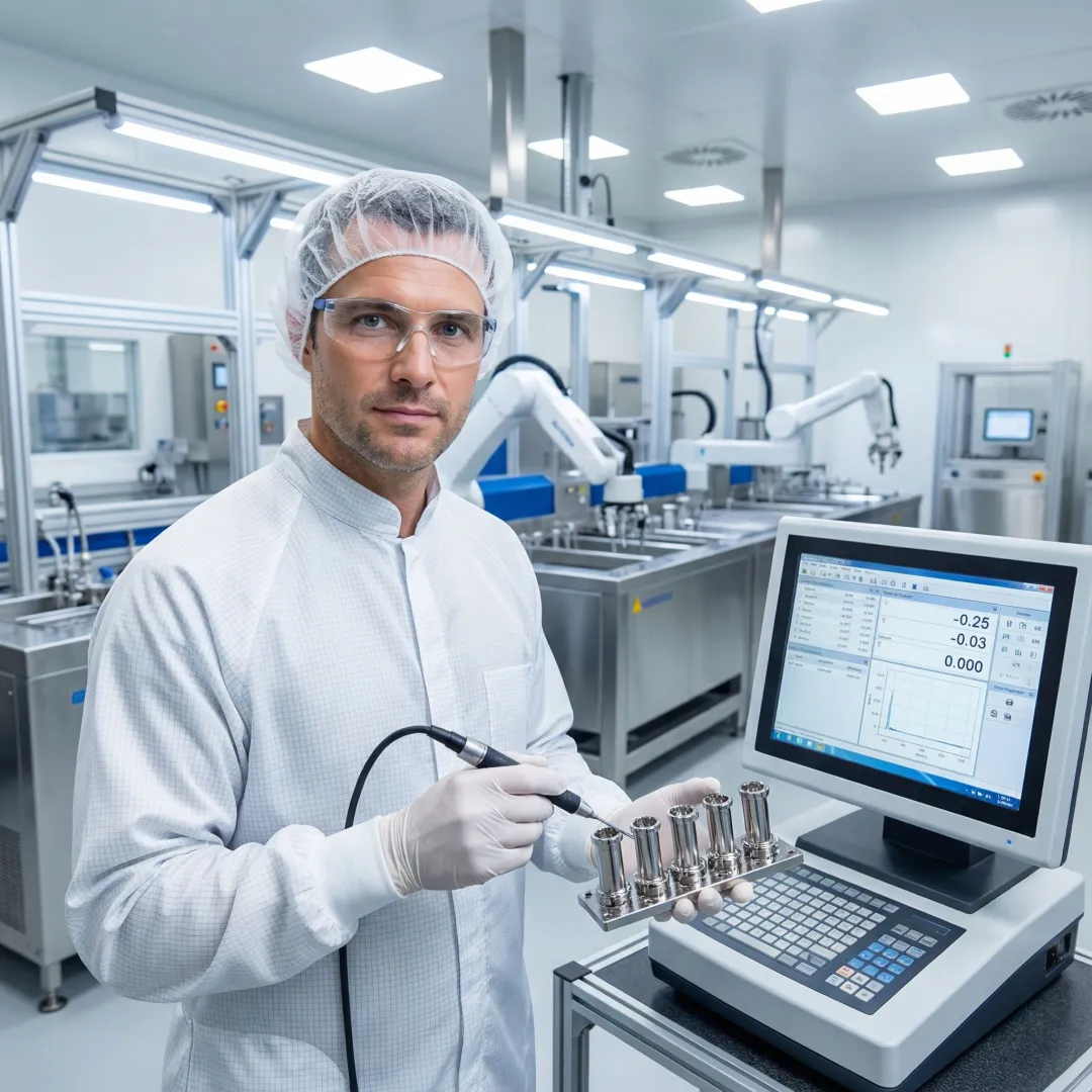 Precision metal finishing process with quality control inspection