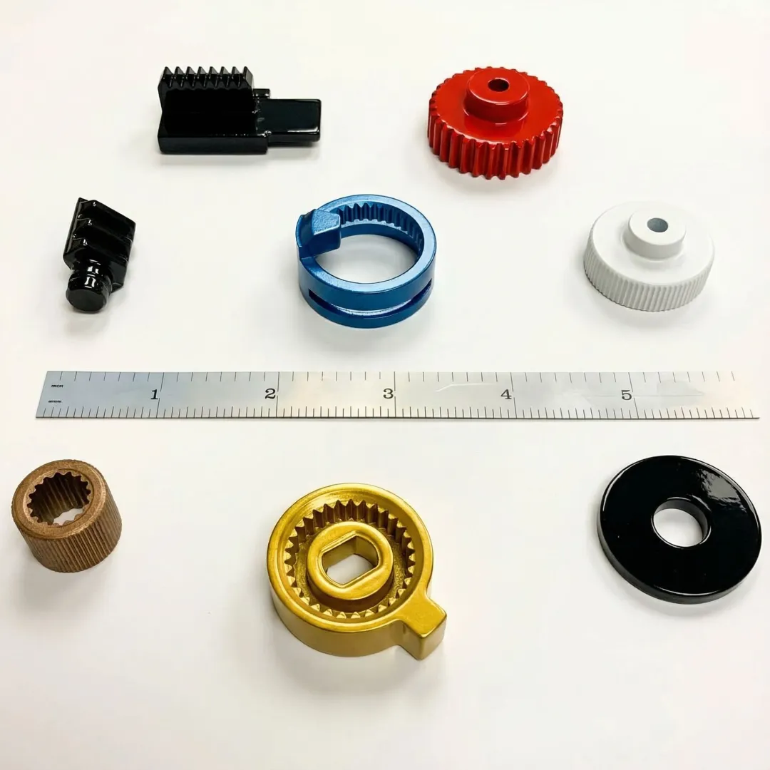 High-quality powder coated metal components showcase