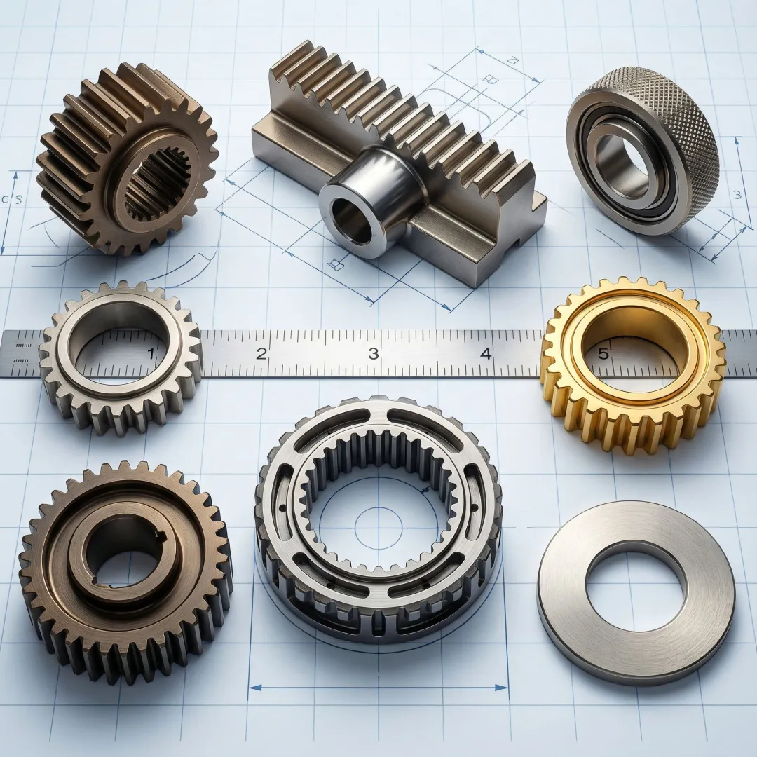 Precision metal sintered prototypes showcasing complex geometries