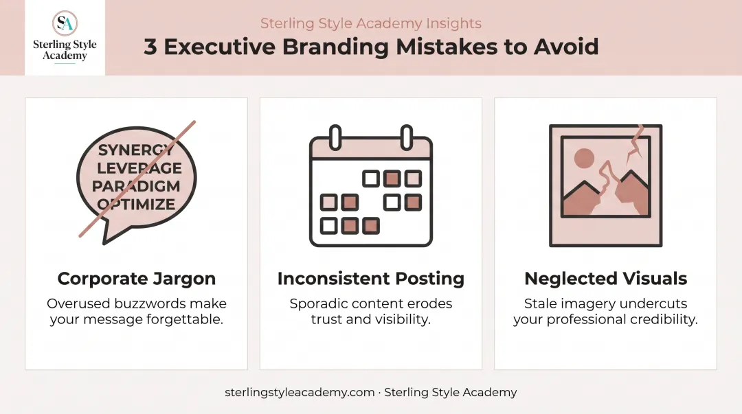 Three common executive personal branding mistakes comparison chart