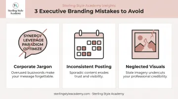 Three common executive personal branding mistakes comparison chart