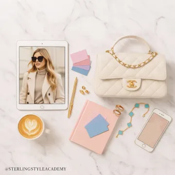 Digital personal color palette with coordinated clothing swatches