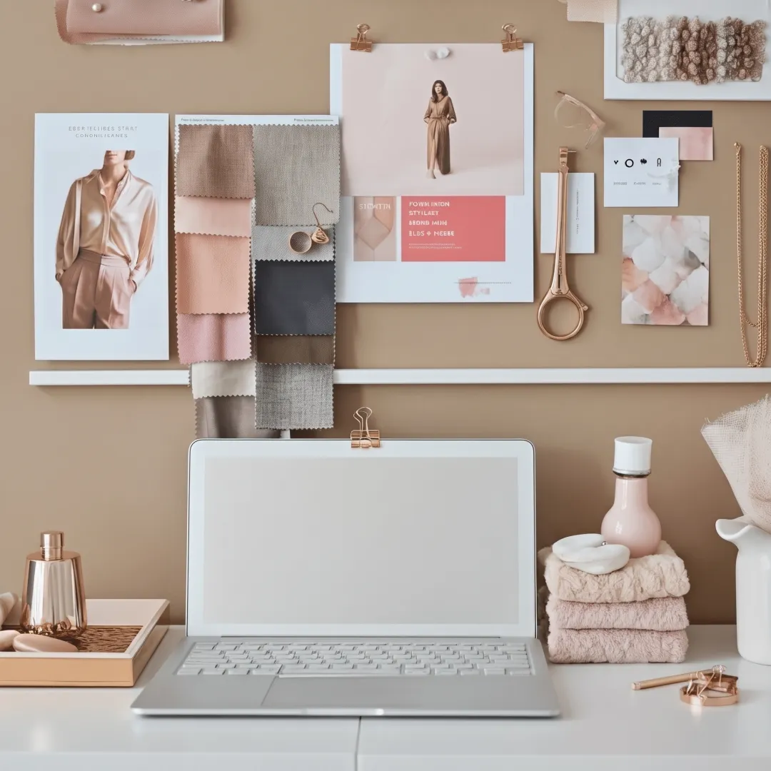 Personalized color swatches with coordinated clothing and makeup