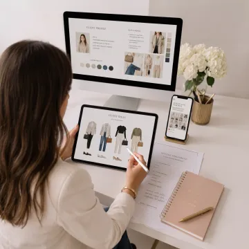 Personalized digital color palette for wardrobe planning