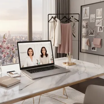 Virtual stylist creating coordinated outfit ideas