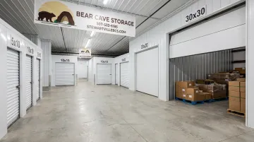 Bear Cave Storage indoor unit sizes from 10x10 to 20x40 for business use