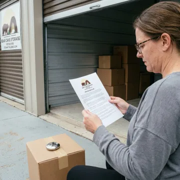 Customer reviewing storage protection plan