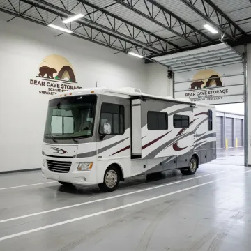 Indoor motorhome storage facility