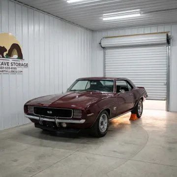 Classic car stored in a secure indoor unit