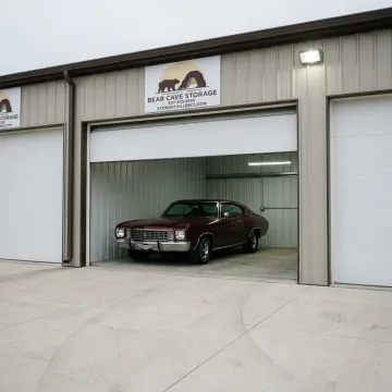 Secure indoor vehicle storage unit