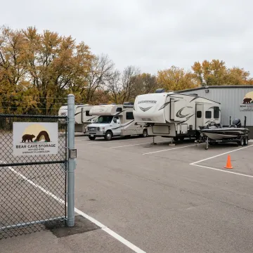 Secure RV and boat storage lot