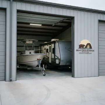 Indoor boat and camper storage unit