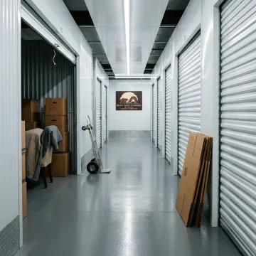 Clean storage unit with moving boxes