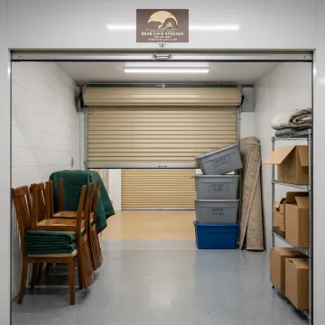 Organized indoor seasonal storage unit