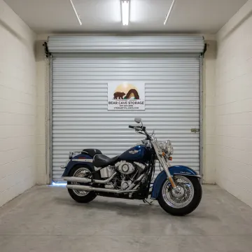 Motorcycle stored indoors for winter
