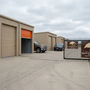 Secure self storage facility with drive-up units