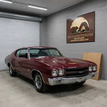 Classic car inside enclosed storage near Stewartville