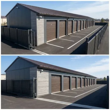 Secure commercial storage facility with drive-up units in Stewartville
