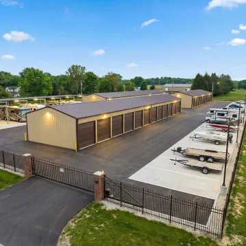 Modern self storage facility with multiple unit sizes near Pine Island