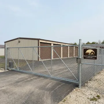 Secure self-storage gate at Bear Cave Storage