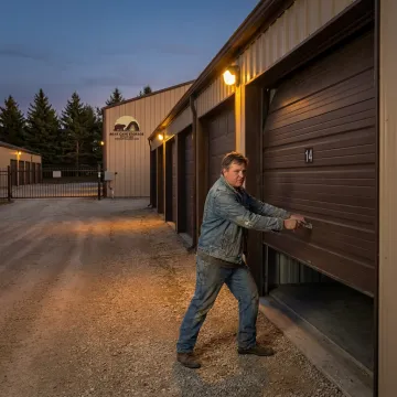 Drive-up storage unit access after hours