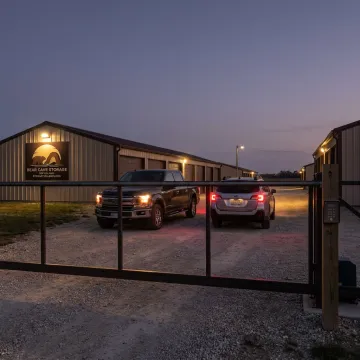 Secure storage facility gate in Stewartville